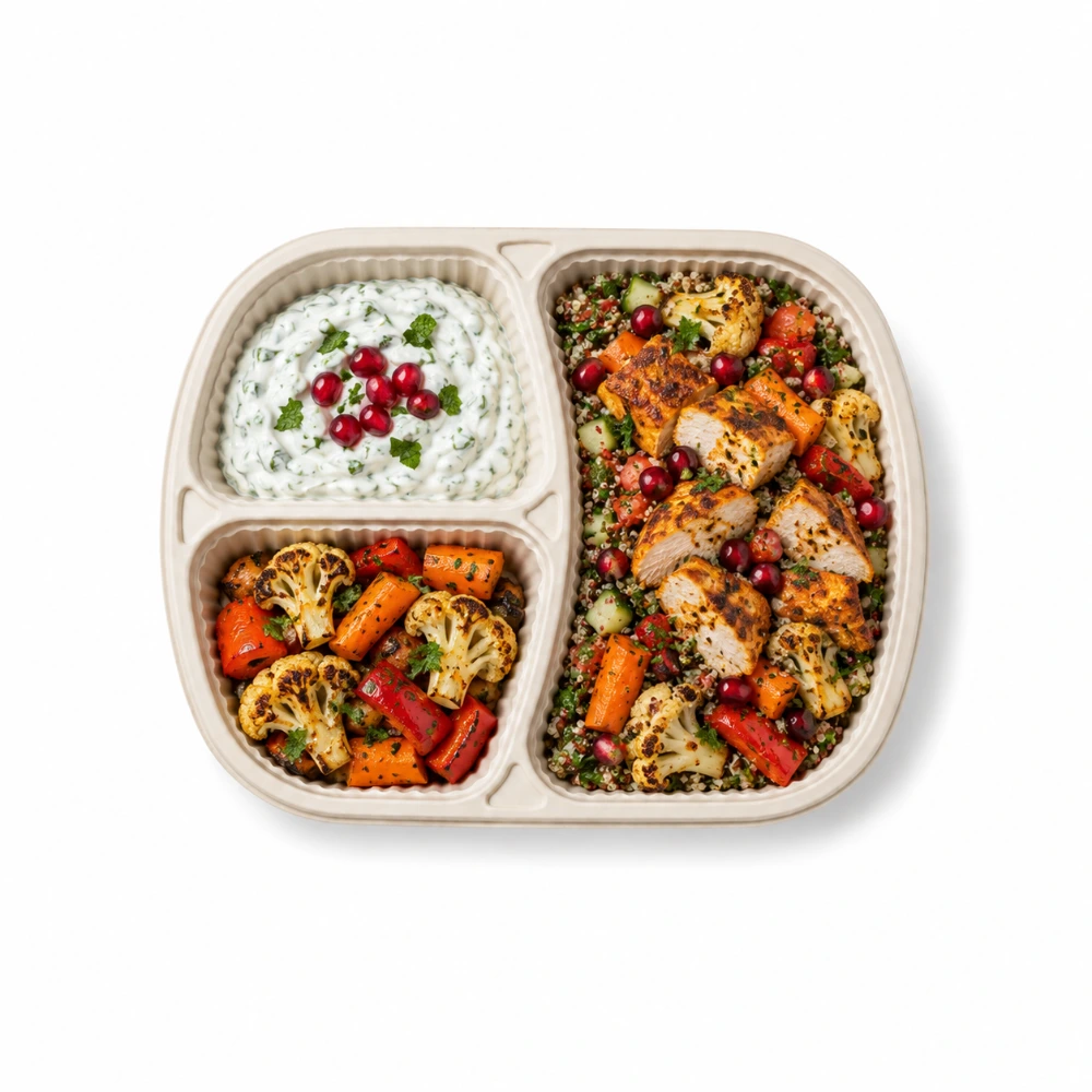 Tandoori Chicken Quinoa Tabbouleh Plate from the Carb Theory menu