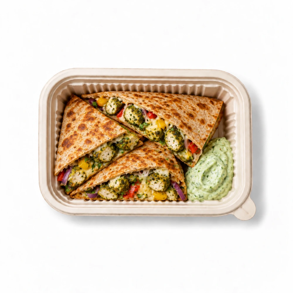 Hariyali  chicken Tikka Quesadilla from the Carb Theory menu