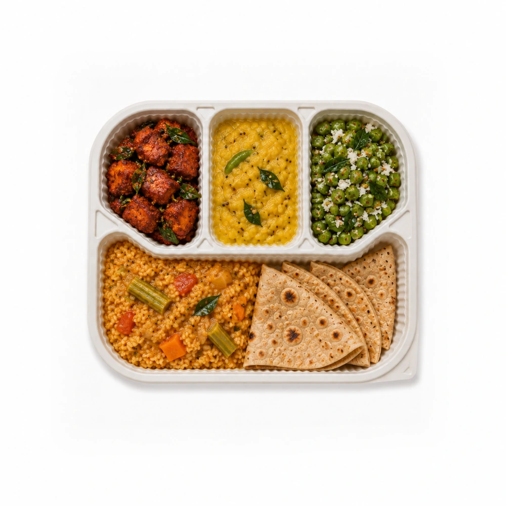 Tamil-Style South Indian Thali (non veg) from the Carb Theory menu