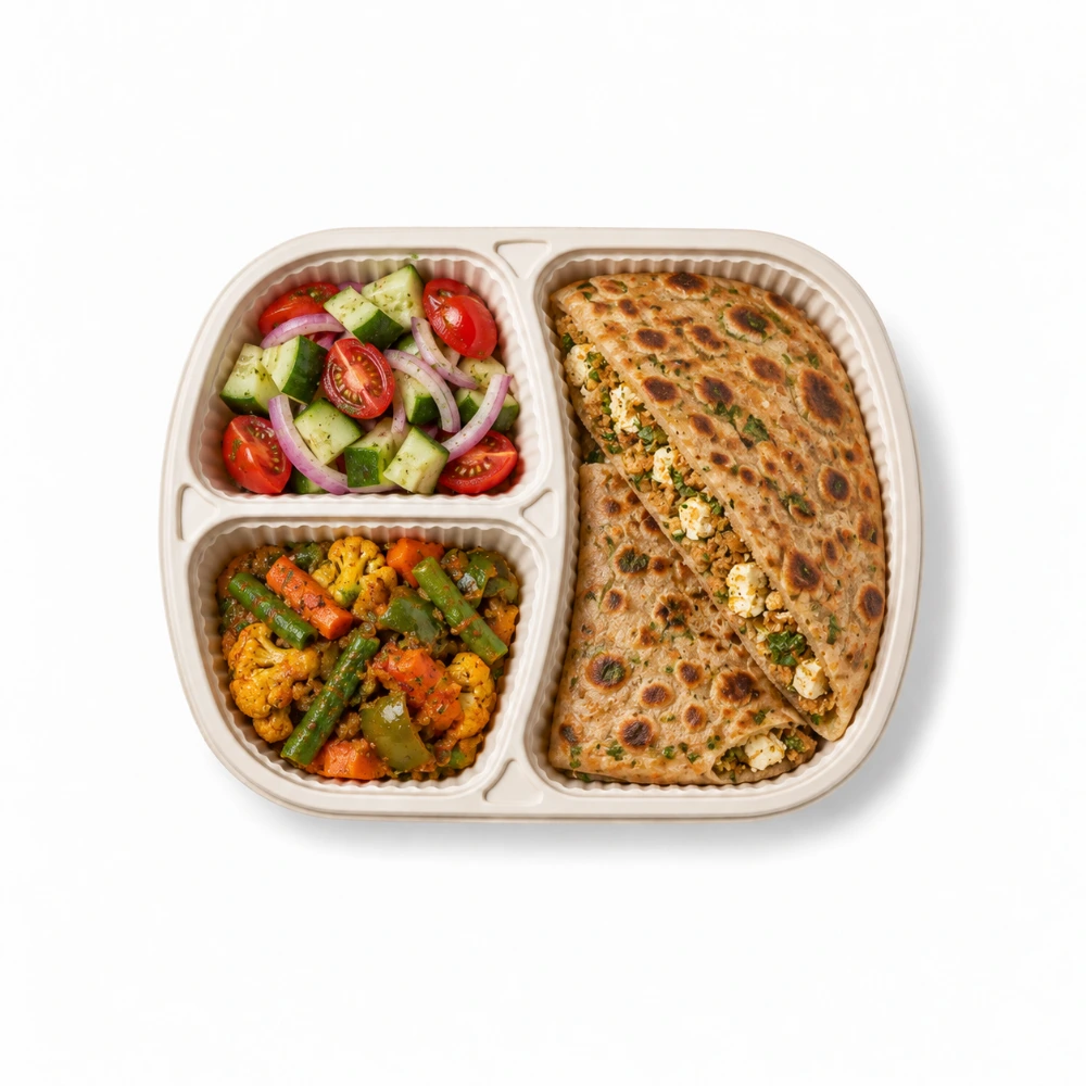 Stuffed Paratha Meal Box from the Carb Theory menu