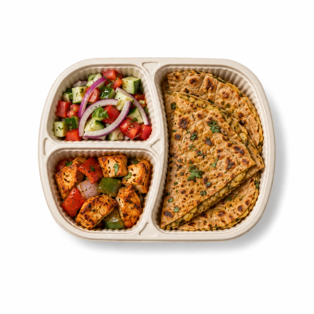Stuffed Paratha Meal Box from the Carb Theory menu